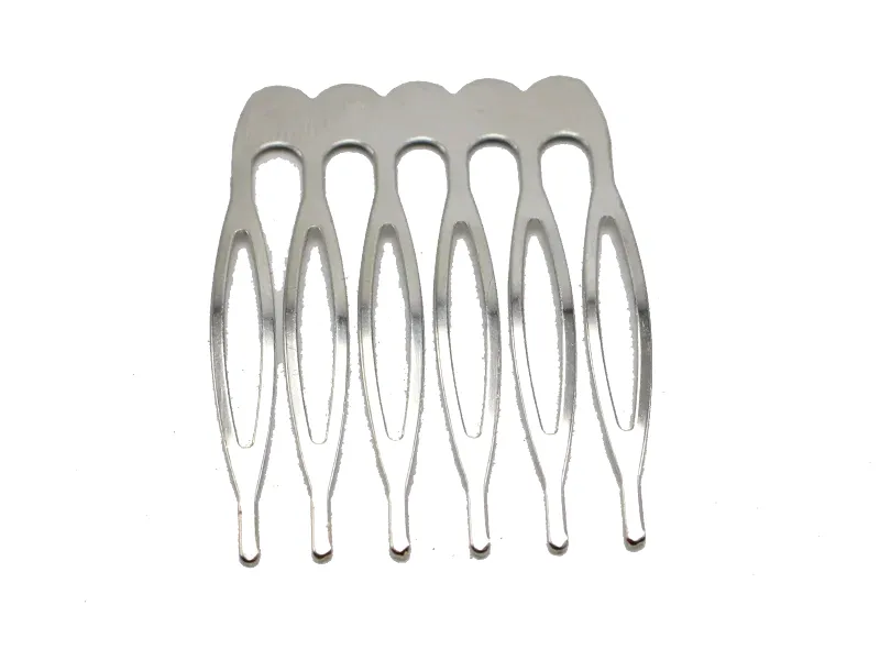 Peigne Cheveux Argent Argent 32mm 6 Teeth