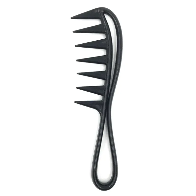 Peigne Cheveux Dents Larges Noir